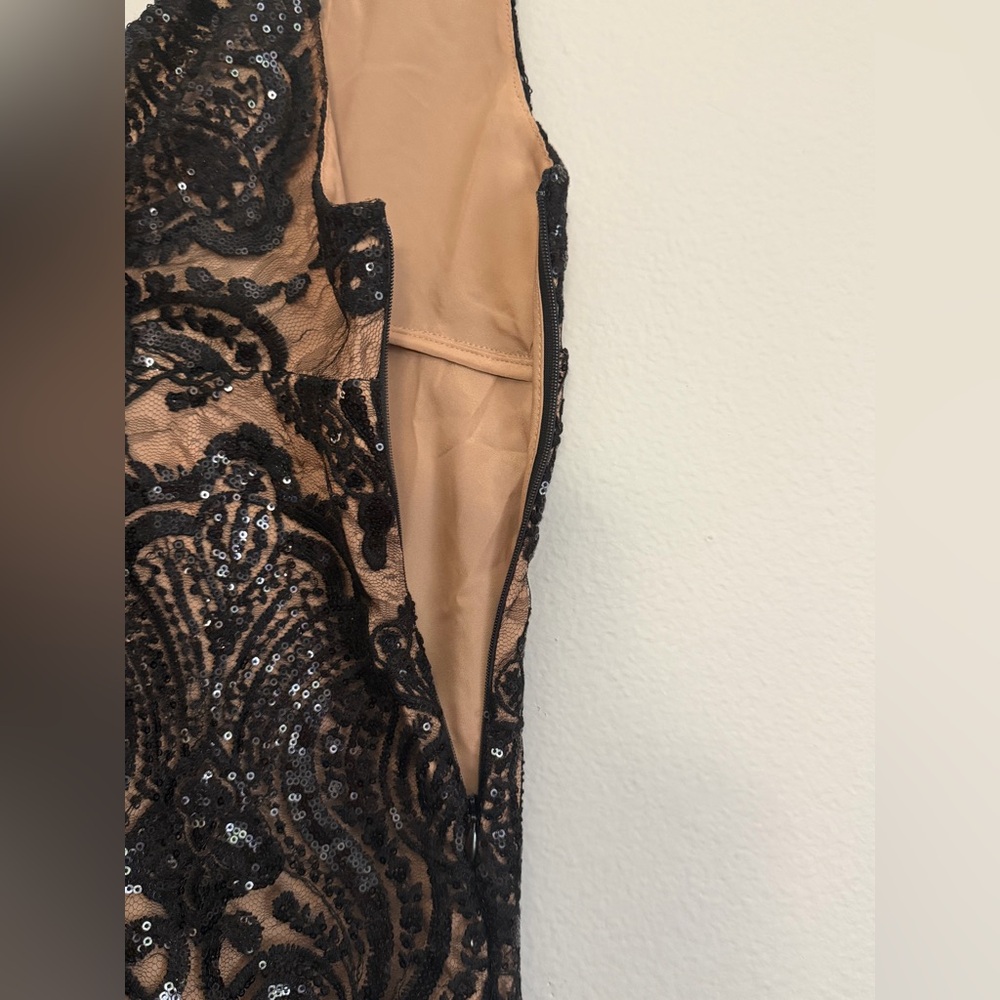 Free People Black and Tan Lace Dress - Picture 3 of 4
